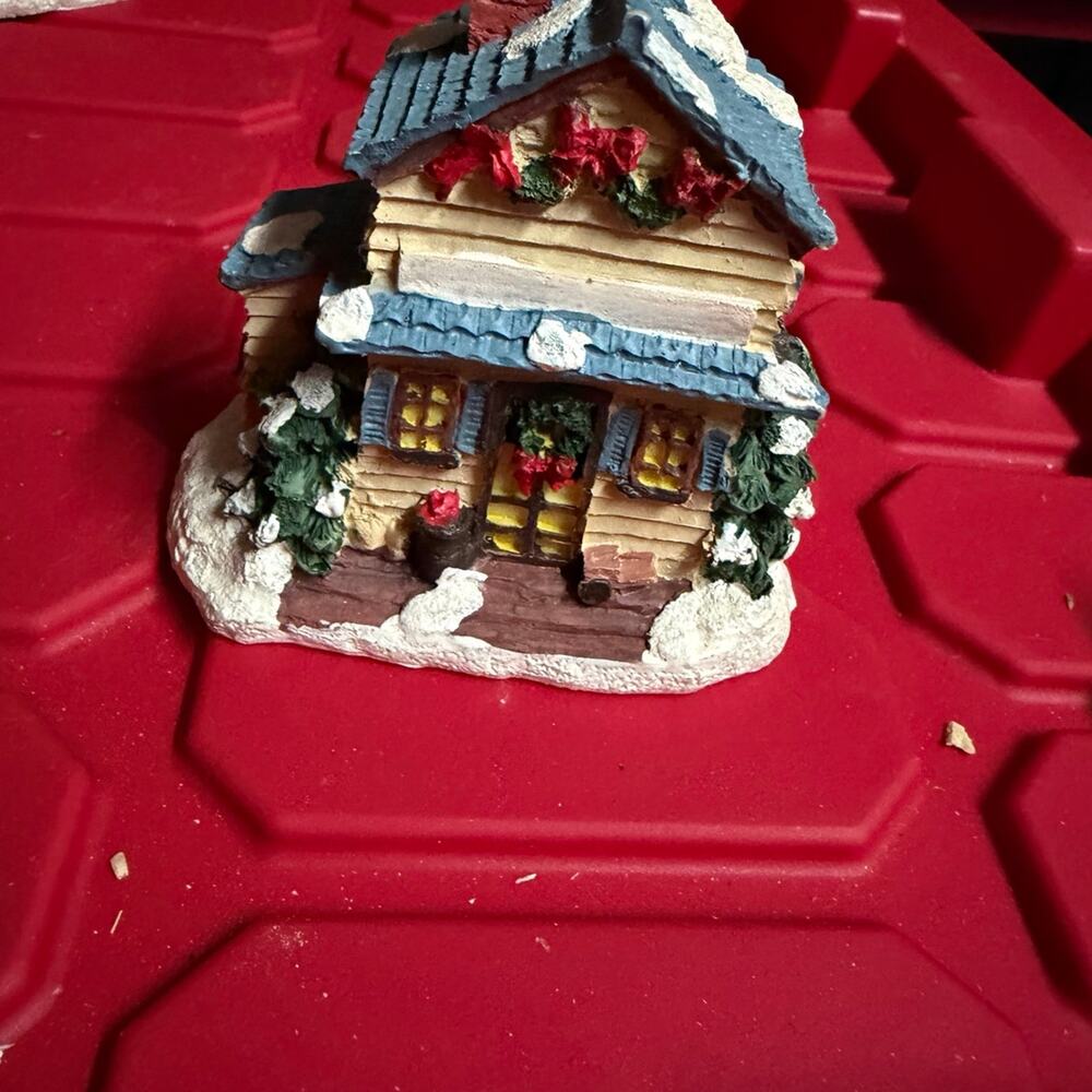 Christmas Village Cottage House Winter Holiday Miniature Decor
